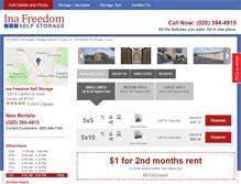 Tablet Screenshot of inafreedomselfstorage.com